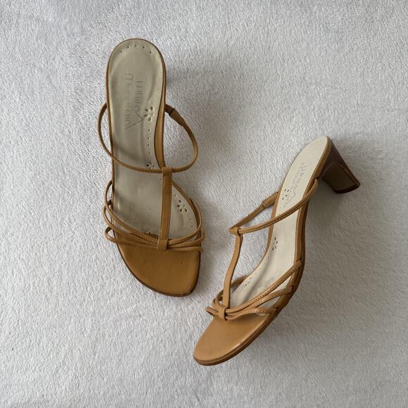 White Mountain Shoes - White Mountain Sandals Womens Size 7 Brown Leather Strappy Slingback Heel